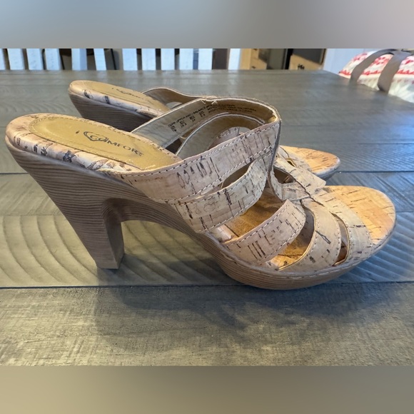 i Love Comfort Cork Heel Wedge Sandals Women’s Size 7 - Picture 1 of 11